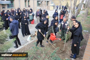 برگزاری مراسم درختکاری در دانشکده فنی و حرفه ای دختران ولی عصر (عج) با شعار"هر دانشجو یک درخت" 9