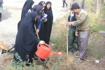 برگزاری مراسم درختکاری در دانشکده فنی و حرفه ای دختران ولی عصر (عج) با شعار