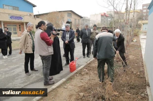 برگزاری مراسم درختکاری در دانشکده فنی و حرفه ای دختران ولی عصر (عج) با شعار"هر دانشجو یک درخت" 19