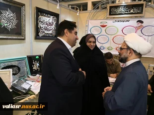 بازدید حجت الاسلام والمسلمین حسن افتخاریان نماینده شورای هماهنگی فعالیت های قرآن از غرفه دانشگاه فنی و حرفه ای 3