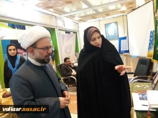 بازدید حجت الاسلام والمسلمین حسن افتخاریان نماینده شورای هماهنگی فعالیت های قرآن از غرفه دانشگاه فنی و حرفه ای 7