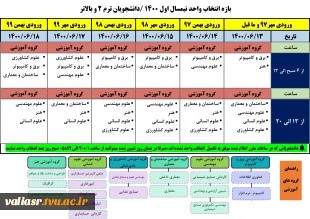 بازاه انتخاب واحد نیمسال اول 1401-1400 3