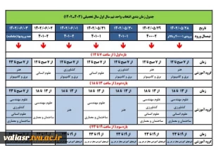 تقویم آموزشی نیمسال اول تحصیلی 1403-1402 4