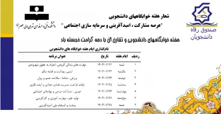 نام گذاری ایام هفته خوابگاههای دانشجویی