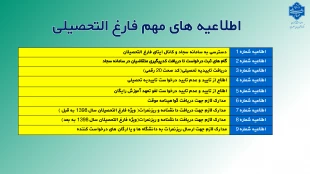 اطلاعیه های مهم فارغ التحصیلان 3