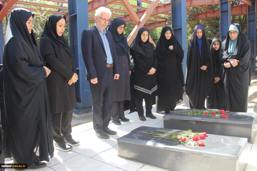 تجدید میثاق دانشگاهیان دانشکده ملی مهارت ولی عصر(عج) با شهدای والا مقام گمنام دانشکده 3